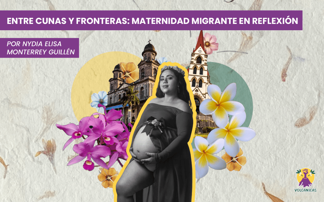Diseño collage de fotografía de Nydia embarazada